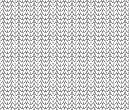 Vector seamless monochrome hand drawn knitting patternのイラスト素材