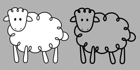 Sheep icon isolated vector illustration.のイラスト素材