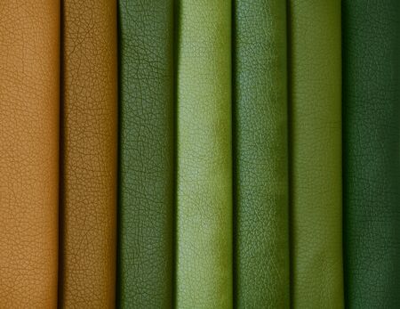 Leather samples in various colors.の写真素材