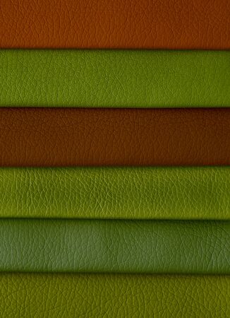 Leather samples in various colors.の写真素材