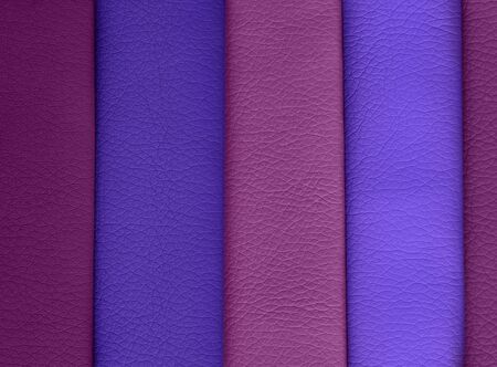 Leather samples in various colors.の写真素材