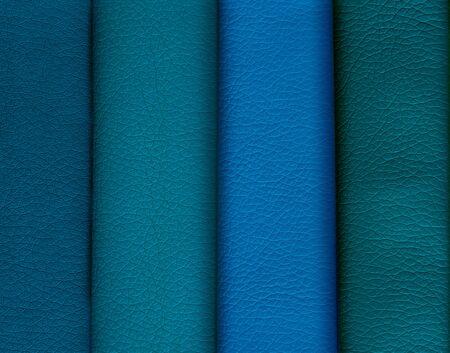 Leather samples in various colors.の写真素材