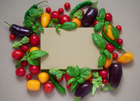 Fresh vegetables on the background.の写真素材