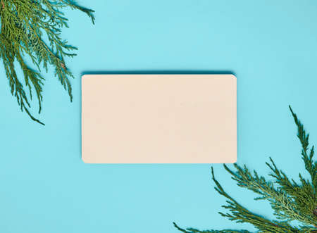 Paper blank mock up, decorations.の写真素材