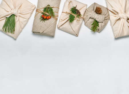 Zero waste and eco friendly christmas concept.