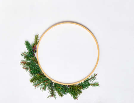 Mockup Christmas greeting card, flatlay with place for your text.