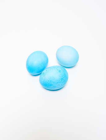 Easter eggs on white background. Easter concept.の写真素材