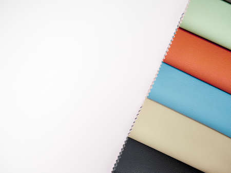 Leather samples in various colors.の写真素材
