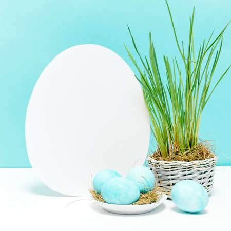 Easter holiday concept. Easter card with a copy space.の写真素材