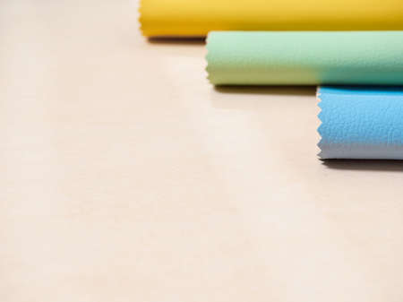Leather samples in various colors.の写真素材