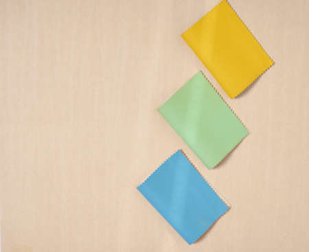 Leather samples in various colors.の写真素材