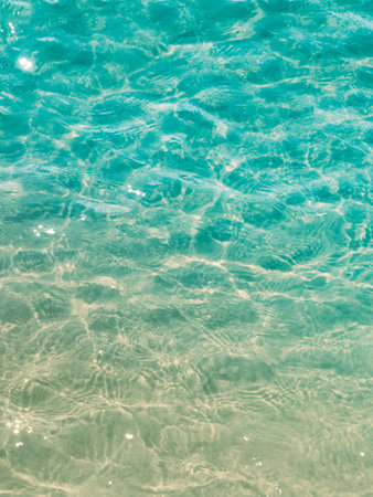 Surface transparent blue sea water.の写真素材