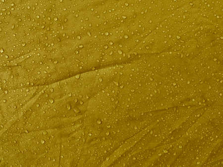 Water drops on waterproof membrane fabric. Morning dew on tent.の写真素材