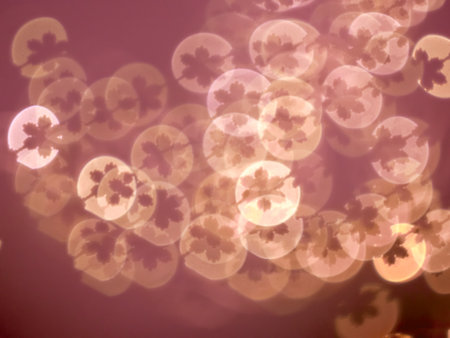 Christmas bokeh background. Christmas lights. Blurred bokeh.の写真素材