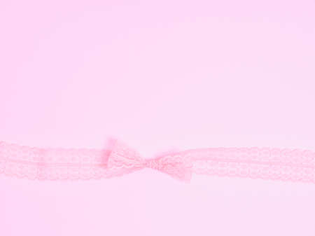 Top view of Christmas composition on pastel pink background. Holiday greeting card with copy space to text.の写真素材