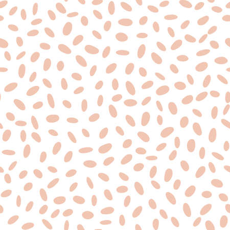 Abstract spotted seamless pattern in pastel colors. Nude dotted background. Vector hand-drawn illustration. Perfect for print, decorations, wrapping paper, covers, invitations, cards.のイラスト素材
