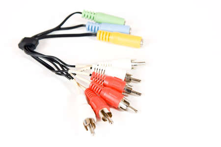 Cable with plugs and socketsの写真素材