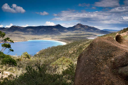 Wineglass Bay in Tasmaniaの写真素材