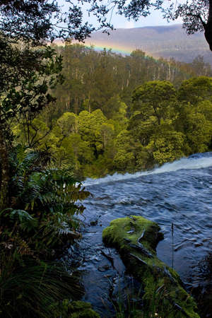 Rapids in Tasmania after rainの写真素材