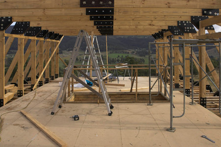 Building site of a new house in Tasmania, Australia