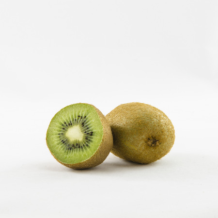 Kiwi composition isolated on white. Close-up.の写真素材