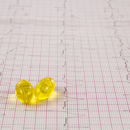 Electrocardiogram with pills