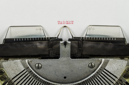 Target word printed on an old typewriterの写真素材
