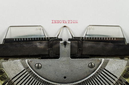 Innovation word printed on an old typewriterの写真素材