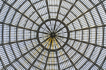 Dome made of steel and glassの写真素材