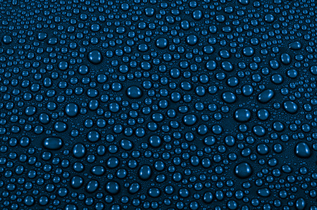 Blue with water dropsの写真素材