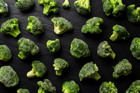 Frozen broccoli background