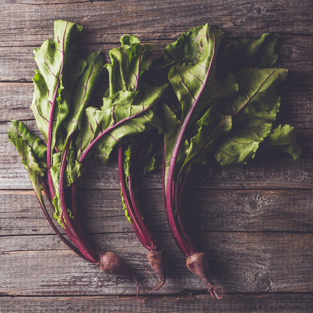 Beetroot on wooden tableの写真素材