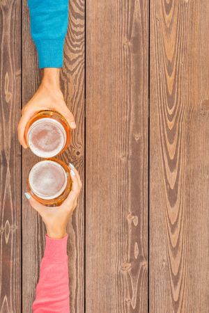 Cheers with beerの写真素材