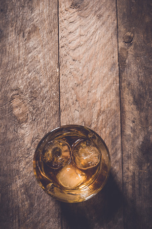 Whiskey glass. Top viewの写真素材