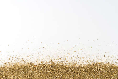 Yerba mate tea isolated on white background. Top view
