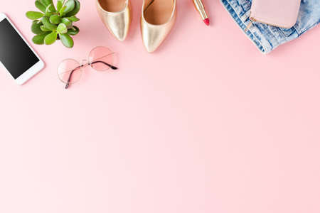 Summer women's clothes. Online shopping concept