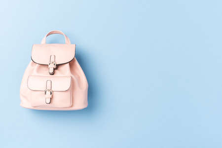 Fashion background with rucksackの写真素材