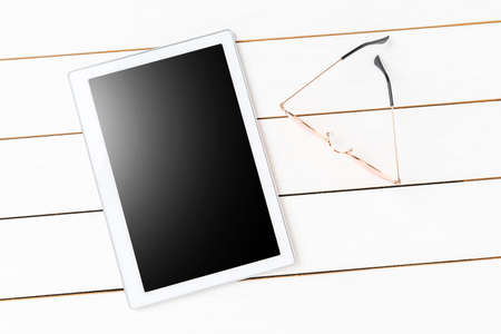 Online shopping concept. Top view