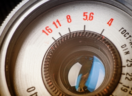 Close up of old camera, vintage styleの写真素材