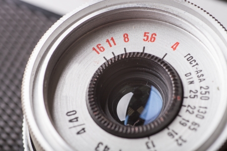 Close up of old camera, vintage styleの写真素材