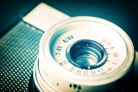 Close up of old camera, vintage styleの写真素材