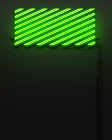 Neon glowing signboard empty frame with copyspaceの写真素材