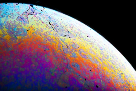 Abstract planet, colorful background close up