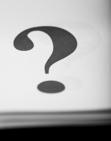 Close up too question mark on paper background, typographyの写真素材