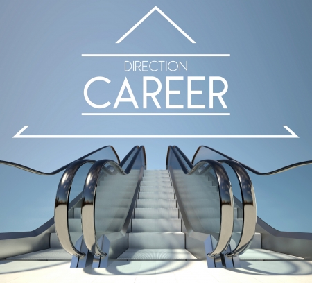 Direction career concept with stairs of successの写真素材