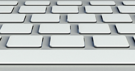 White empty buttons on computer keyboard