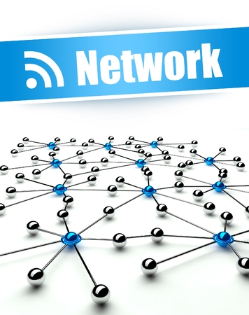 Network concept, abstract conception of internet and communicationの写真素材