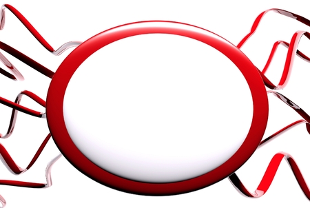 3d empty banner, organic frameworkの写真素材