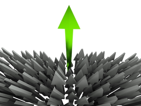 3d success arrow concept