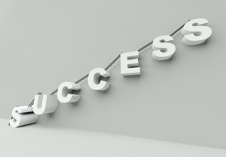 Ladder to success 3d render, business conceptの写真素材